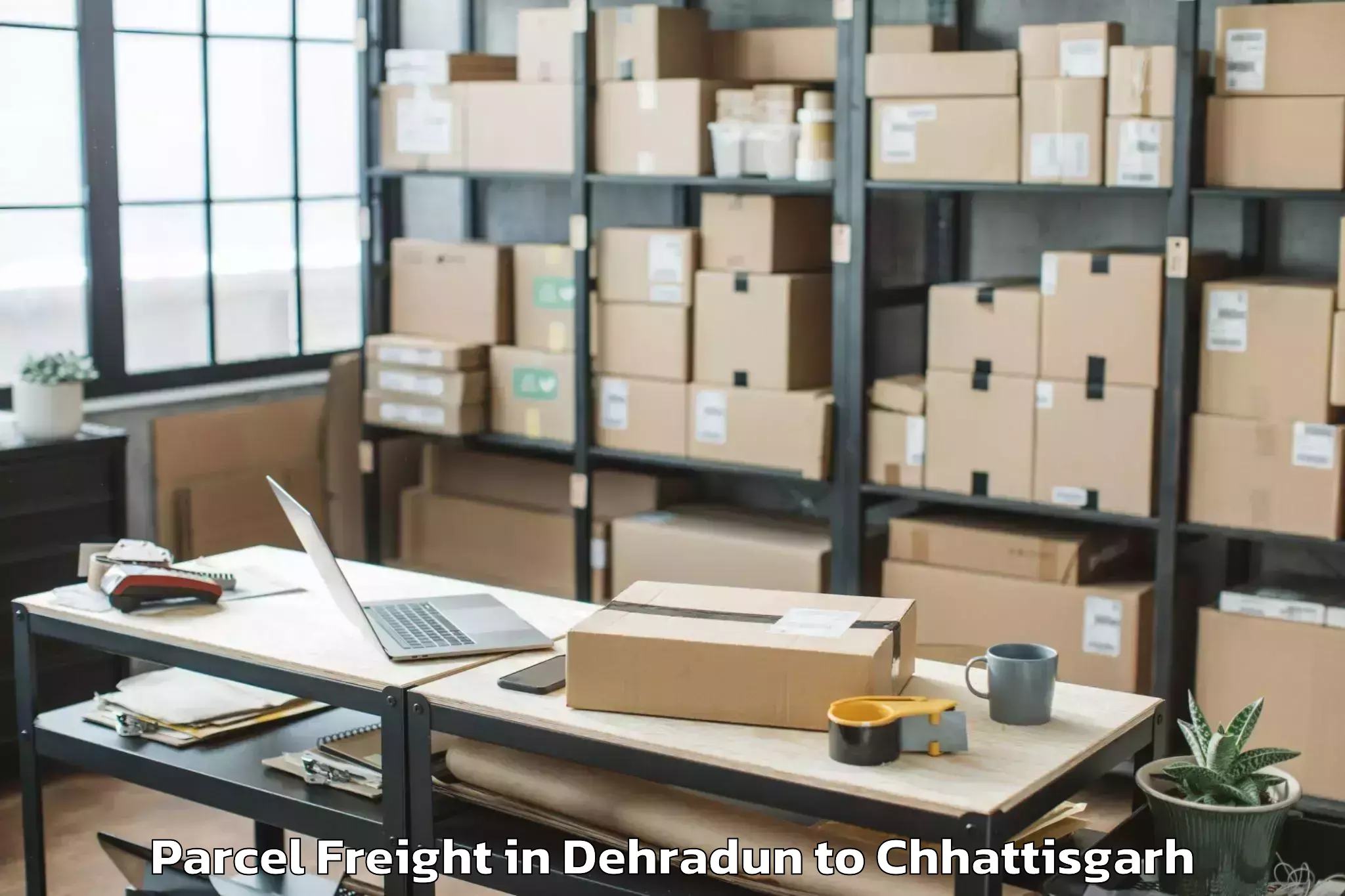 Quality Dehradun to Kalinga University Raipur Parcel Freight